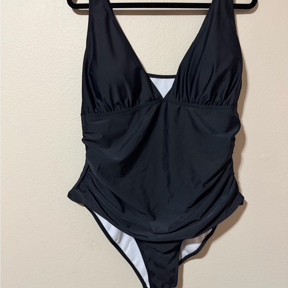 Classic Black One-Piece Swimsuit Plus Size